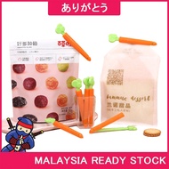 Arigatou Carrot Food Clip Sealing Clip Food Snack Kitchen Sealer Clip With Magnetic Holder Fresh Kee