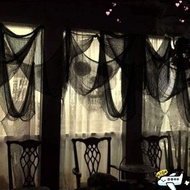 PSI Halloween Decor , Drape Hang Up Spooky Halloween Spooky Cloth, Fashion Black Halloween Gauze Ind