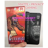 [GAMING] iPHONE 15/14/13 PRO MAX/MINI/12/12 PRO MAX/11/11 PRO/11 PRO MAX CERAMICS GLASS MATTE PRIVAC