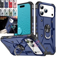 Army Grade 2 in 1 Phone Case Casing for IPhone 17 16E 16 15 14 13 12 Pro Max Plus Ring Stand Holder 
