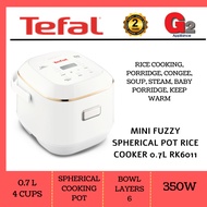 TEFAL (NEW ARRIVALS) MINI FUZZY SPHERICAL POT RICE COOKER 0.7L RK6011 -TEFAL WARRANTY MALAYSIA