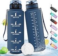 HoneyHolly Motivational Water Bottle, 1.5 Litre, Gym Water Bottle, Time Marker, Water Bottle, Leak P