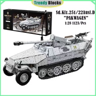 100320,Sd.Kfz.251/22Ausf.D"PAKWAGEN" Building Blocks WWII Tanks Collector's Edition Toys Gifts