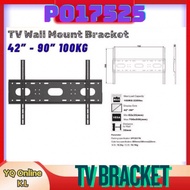 TV Wall Mount Bracket 42–90 Inch | Heavy Duty 100KG | Fixed Mount | Universal VESA | Strong Steel TV