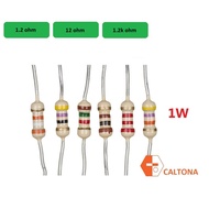 10pcs/pk Resistor 1W 1.2ohm, 12ohm, 1.2k ohm 5% Fixed Resistor