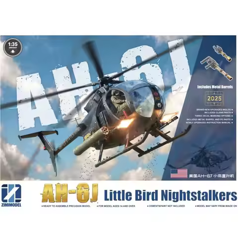 Zimi Model ZM50001 1/35 US AH-6J Little Bird Night Stalkers Attack Helicopter Kit