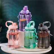 1.5 Liter Water Bottle (1.5L) 1500ml Black Purple Green Pink With Straw