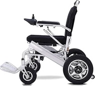 Adult Deluxe Electric Wheelchair Motorized Foldable Power Wheel Chair, Lightweight Folding Carry Electric Wheelchair, Powerful Dual Motor, Suitable for Elderly and Disabled