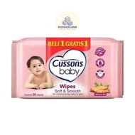 Cussons Baby Wipes / Tissue Basah Bayi / Tisu Basah Cusson - Ganti Popok |  Beli 1 Gratis 1 | Beli 1