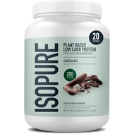 Isopure Plant-Based Protein Powder, Lactose Free, Gluten Free, With Iron, Chocolate, 20g Plant Prote