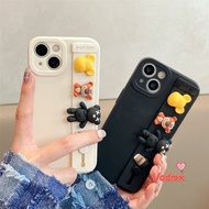 Cute Bear Casing For Vivo X100S Y28S IQOO Z9 Turbo Z9X 12 Y28 4G V40 V30 Pro V30E V29E Y38 Y58 Y03 Y