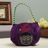 [WX] Sturdy Halloween Treat Holder, Halloween Candy Bag, Thick Fabric Candy Pouch, Embroidered Hallo
