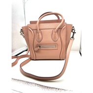 Celine handbag shoulder bag Luggage Nano Leather Petal Pink