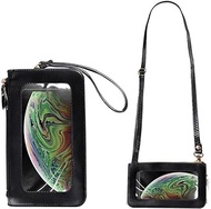 Hojaster Women Phone Purse, Lightweight Crossbody Bag Touch Screen Phone Pouch Case Wristlet Wallet for iPhone 11 Pro Max Xs Max 8 Plus, Samsung Galaxy A50 A51 A20 S10 S9 Plus S20 Plus Note 9 (Black)