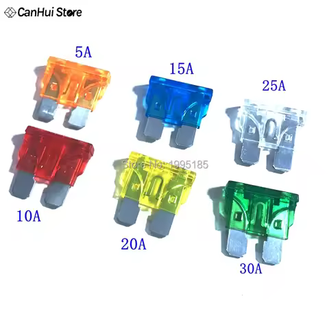 30Pcs Standard Auto Blade Fuse for Car 5 10 15 20 25 30 AMP Each 5pcs Car Fuse Auto Fuse White Yello