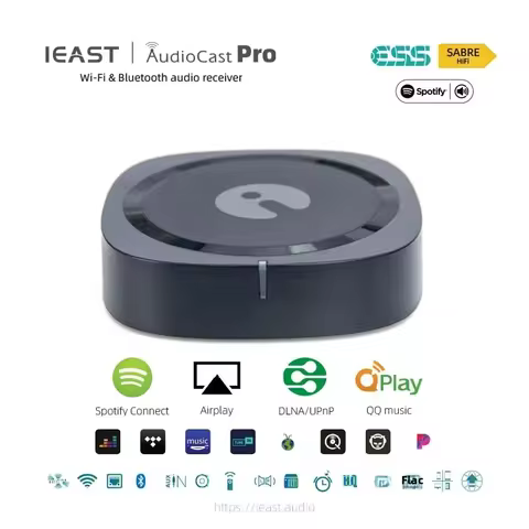 IEAST AudioCast pro M20 Wireless WiFi Multi Room Audio Receiver AirPlay Bluetooth 5.0 HiFi Music Sys