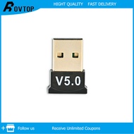 Rovtop USB Bluetooth 5.0 Audio Receiver Transmitter Wireless USB Adapter for Computer PC Laptop Win 10 8 Audio Bluetooth Dongle Adapter