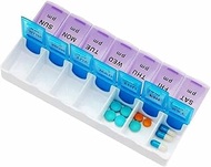 Extra Large Pill Organizer, XL 7 Day Pill Organizer 2 Times a Day, Weekly Daily Pill Case, Day Night