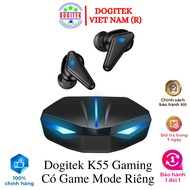 Dogitek K55 bluetooth Gaming headset has 10D tight bass and sophisticated design, has separate Game 