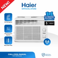 [NEW] Haier HW-06MCQ33 0.6 HP Chill Cool Window Type Aircon for Small Room | R32 Refrigerant | Blue 