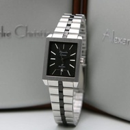 JAM TANGAN WANITA ALEXANDER CRISTIE AC1020 SILVER BLACK ORIGINAL