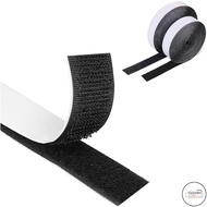 LF 1/2/5Meter Black White Adhesive Double Hook And Loop Fastener Tape Nylon Multi-sizes Magic Sticke