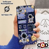 HP Itel Vision 1 Pro Softcase Itel Vision 1 Pro Latest Fashion Astronaut Silicone Pro Camera Cover I