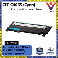 SAMSUNG CLT-C406S Cyan Compatible Color Toner