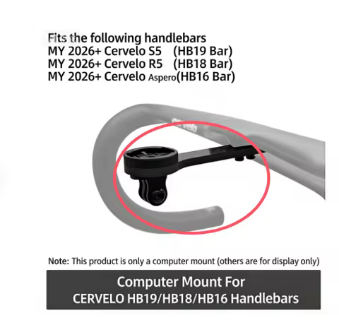 1pc Ultralight Carbon Bike Computer Mount for CERVELO S5/R5/Aspero 2026+ HB16/HB18/HB19 for GOPRO Ga