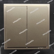 SIMON I7 CHAMPAGNE GOLD DOUBLE SERIES SWITCH INBOW 2GANG I7 SWITCH