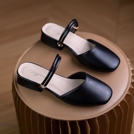 PLOVER Genuine Leather Toe Covered Sandals for Women
