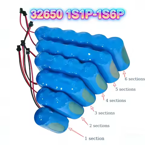 3.2V 32650 Lithium Iron Phosphate Battery Pack LiFePO4 Battery 1S1P-6P Suitable for Solar Street Lig