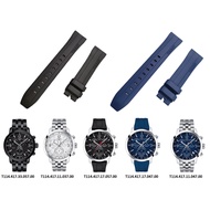 Original Tissot T114417Rubber Watch Strap Accessories Black Blue 20mm