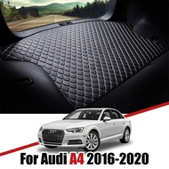 Leather Car Trunk Storage Pads For Audi A4 B9 8W 2016 2017 2018-2020 Cargo Tray Rear Cover Waterproof Floor Mat Accessories