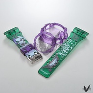 (Vcustom) GA400 CUSTOM PRINTING " JOKER " BAND AND BEZEL WATCH STRAPS