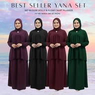 (51-60 INCH) PLUSSIZENAJMAR YANA SET BLOUSE + SELUAR/SKIRT I 51-60 Inch Muslimah Blouse