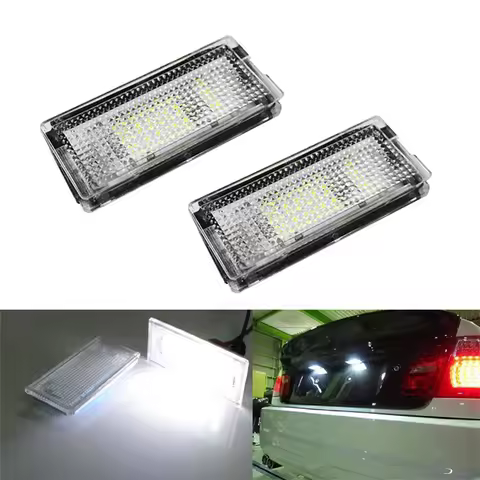 12V 18LED Number License Plate Light Lamp Cold White CANBUS Car No Error For BMW 3 Series E46 4D 199