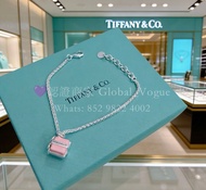 紫鑽🌟誠信商家🌟💜全新Tiffany & Co.粉紅琺瑯小盒子手鍊 925銀 全新送朋友 送禮 節日禮物