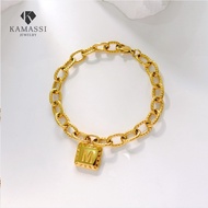 KAMASSI Gelang Abjad Unisex Keluli tahan karat Hipoalergenik B2066