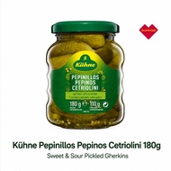 Kuhne Pepinillos Pepinos Cetriolini 180g | Mini Pickled Gherkins | Germany