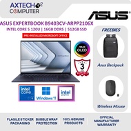 Asus ExpertBook B9 B9403CV-ARPP2106X 14" WQXGA+ OLED Laptop Star Black ( C5-120U, 16GB, 512GB SSD, I