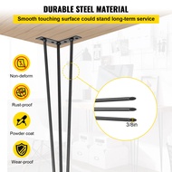 SucceBuy 4Pcs Metal Table Legs 16-40 Inch 3-Rod Hairpin Furniture Legs DIY Home Bench Dining Desk En