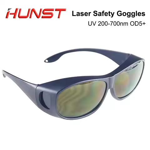 HUNST OD5+ Professional Laser Safety Goggles for 355nm 450nm 520nm 532nm 650nm UV,Green,Blue, Red La