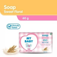 My baby soap bar sabun mandi bayi 60 gram care & protect, fresh fruity, sweet floral