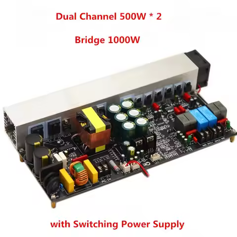 YD1000W YD7120 High Power Class D Digital Amplifier Board Dual Channel 500W * 2 Bridge 1000W with Sw