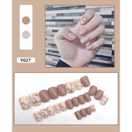 PTT 24Pcs Kuku Palsu Motif Kartun 24 Pcs Fake Nail Karakter Manicure Nail Stickers Wedding Pengantin