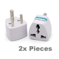 South Africa India Nepal Travel Plug Adapter Converter UK US AU EU to 3 Prong Plug 2 Pieces