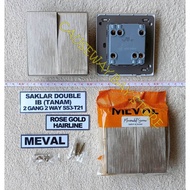 DOUBLE IB SWITCH (TANAM) (HOTEL SWITCH) 2 GANG 2 WAY SS3-T21 Meval