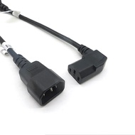 Angled AC power extension cable IEC C13 to C14 90 degree C13 to C14 power cord extension cable 10inc