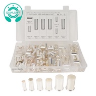 190 Pcs (AWG 8 6 4 2 1 2/0) 2/0-8 Gauge Wire Ferrules Kits Plated Copper Crimp Connector Ferrules Pi